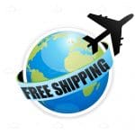 Free shipping with aeroplane around the globe